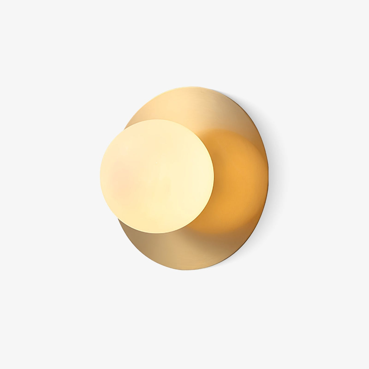Elem modern Minimalistisch Rond Kunstzinnig Messing Glas Wandlamp