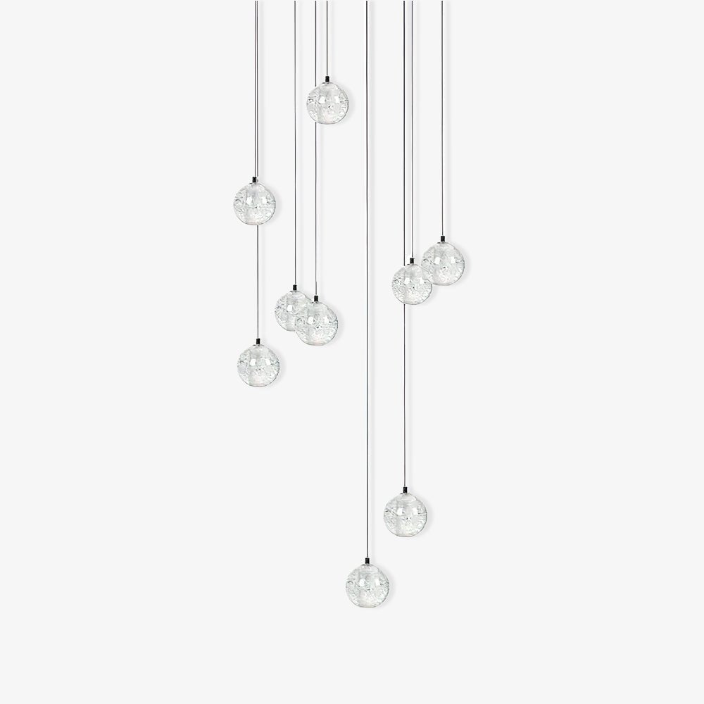 Kristallen bolcluster hanglamp