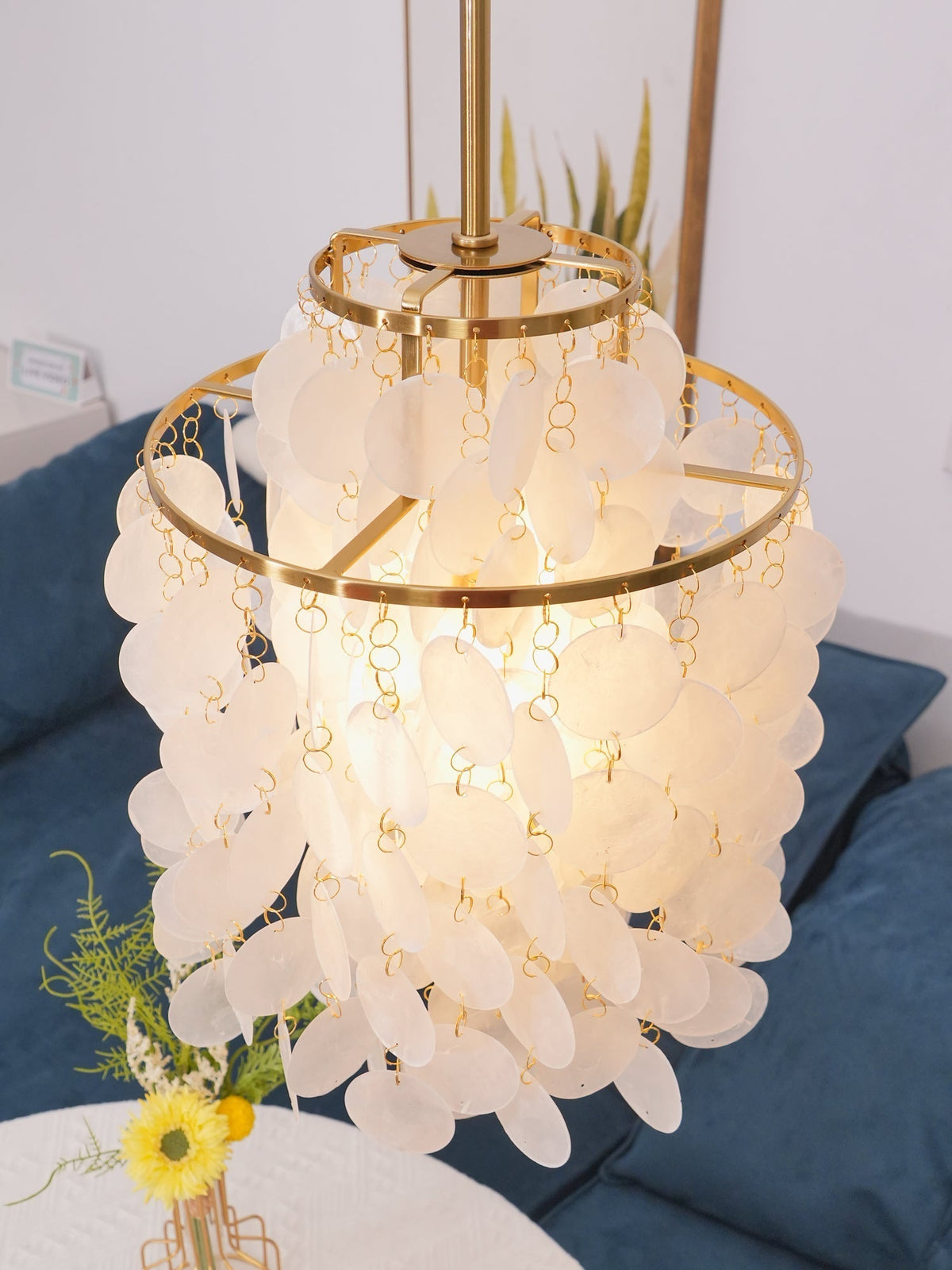 Rivena hanglamp Ronde Schelp Ring