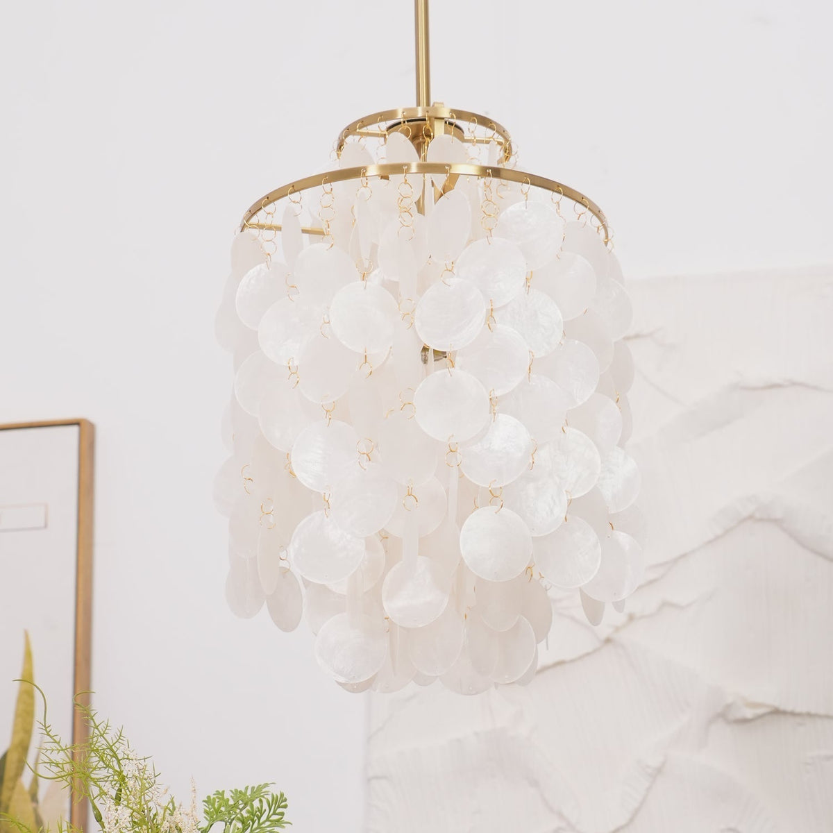 Rivena hanglamp Ronde Schelp Ring