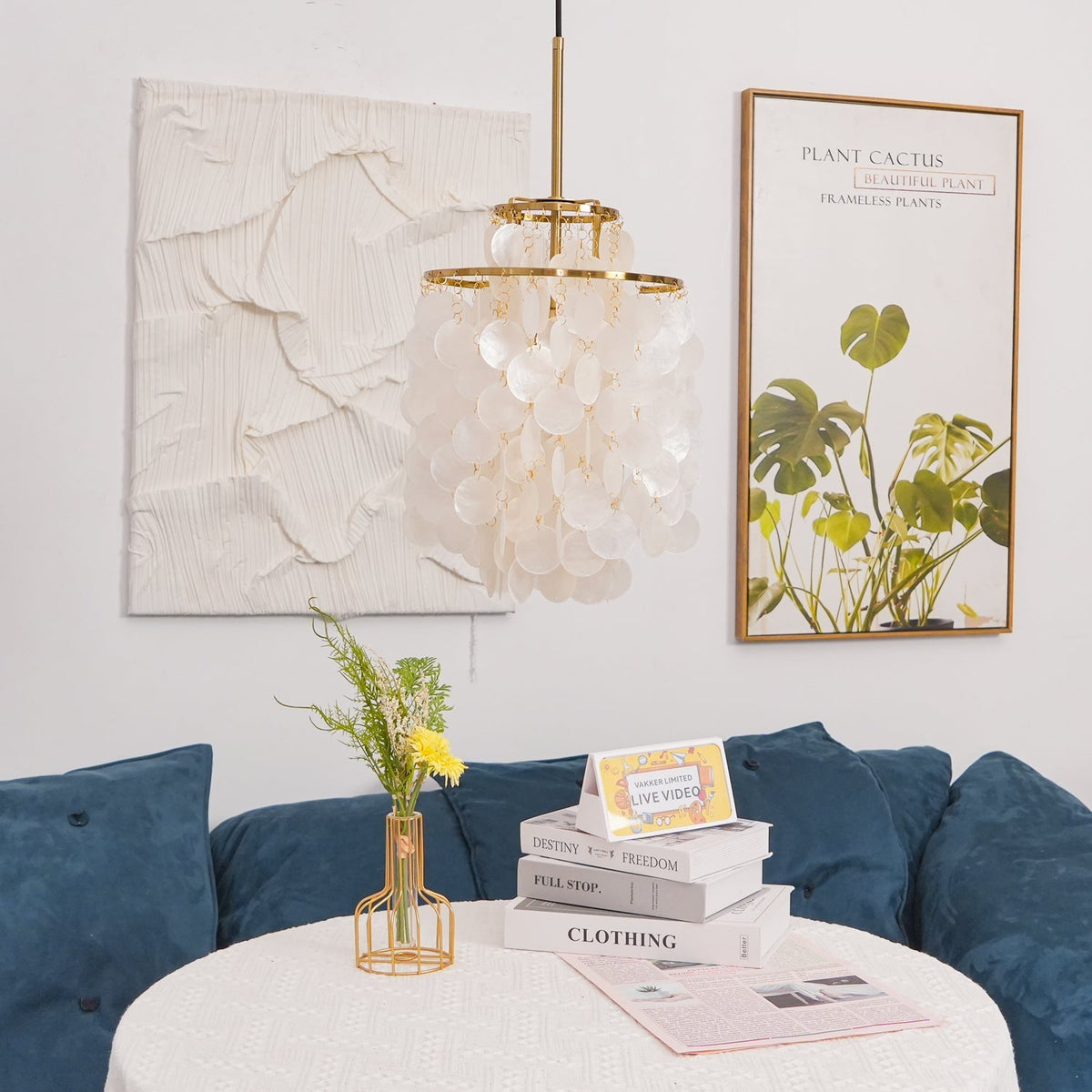 Rivena hanglamp Ronde Schelp Ring