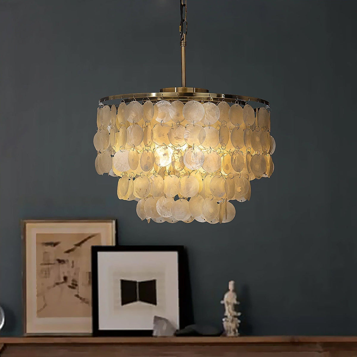 Rivena hanglamp Ronde Schelp Ring