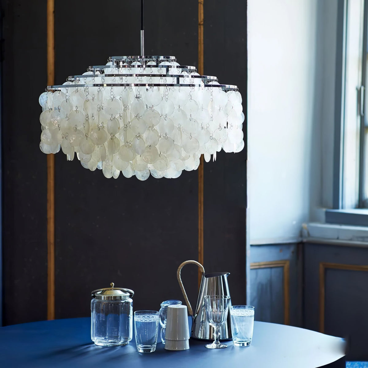 Rivena hanglamp Ronde Schelp Ring