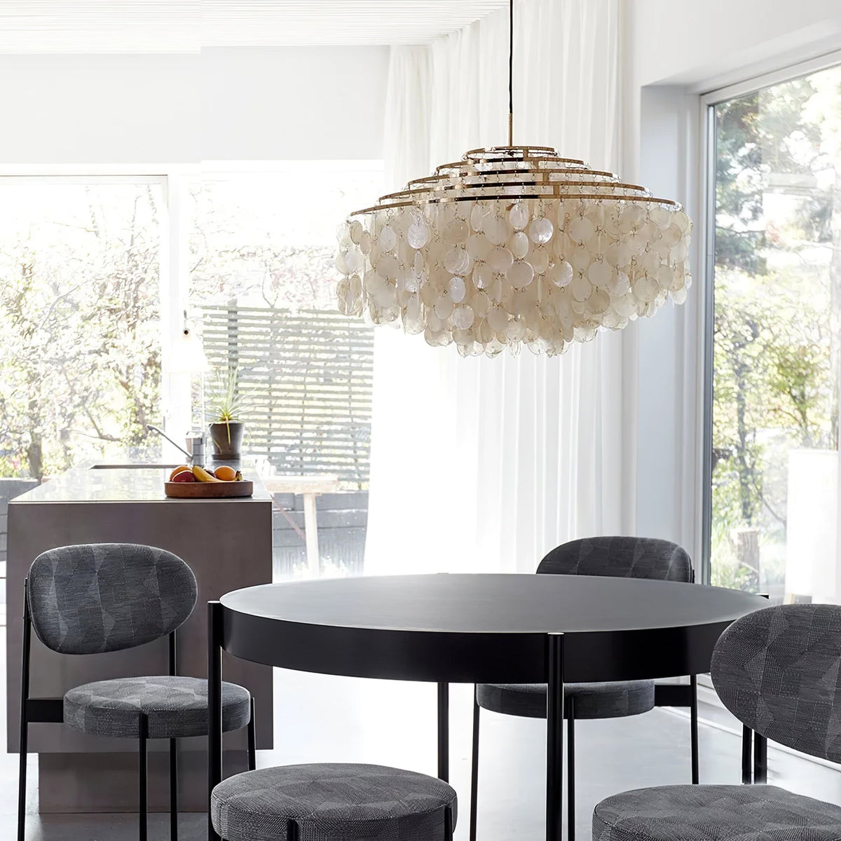 Rivena hanglamp Ronde Schelp Ring