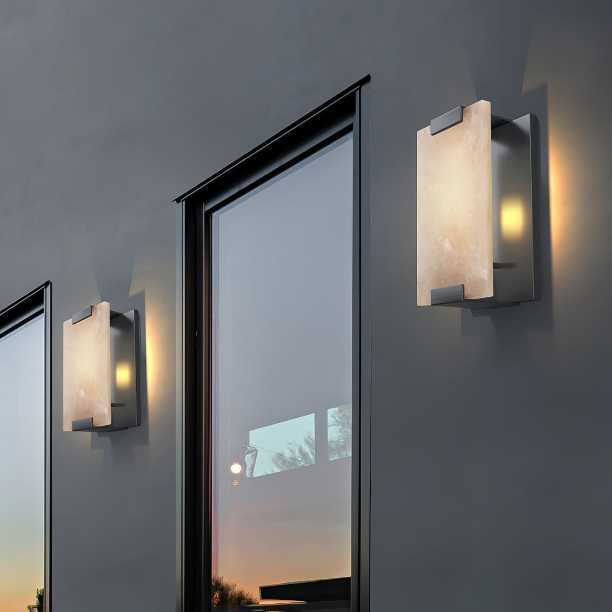 Velen wandlamp met Albasten Panel Glow