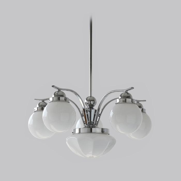 Ririxon Kroonluchter Retro Chic Bolvormig Wit glas
