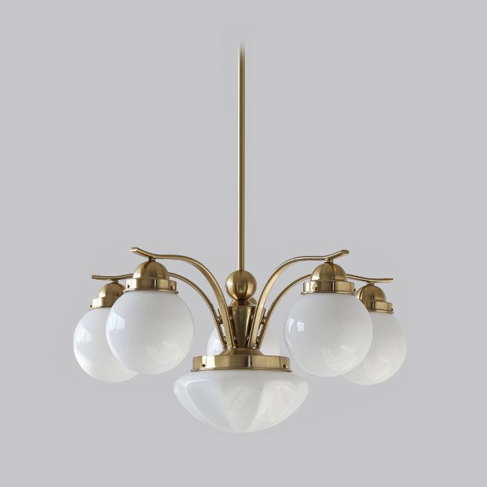 Ririxon Kroonluchter Retro Chic Bolvormig Wit glas