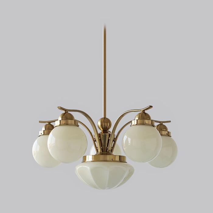 Ririxon Kroonluchter Retro Chic Bolvormig Wit glas