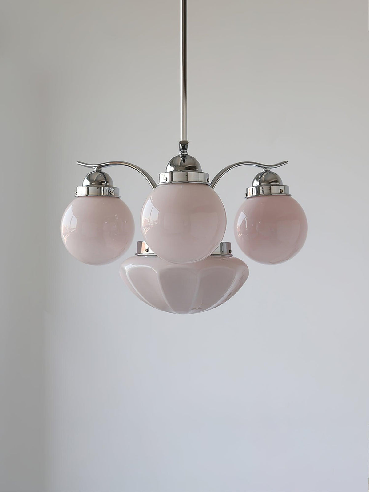 Ririxon Kroonluchter Retro Chic Bolvormig Wit glas