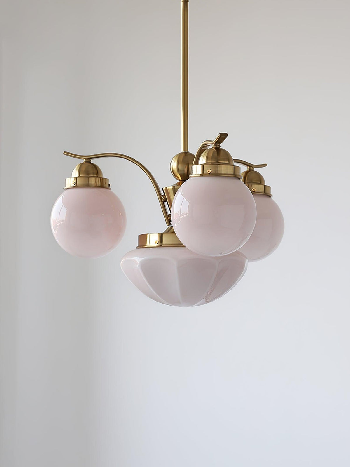 Ririxon Kroonluchter Retro Chic Bolvormig Wit glas