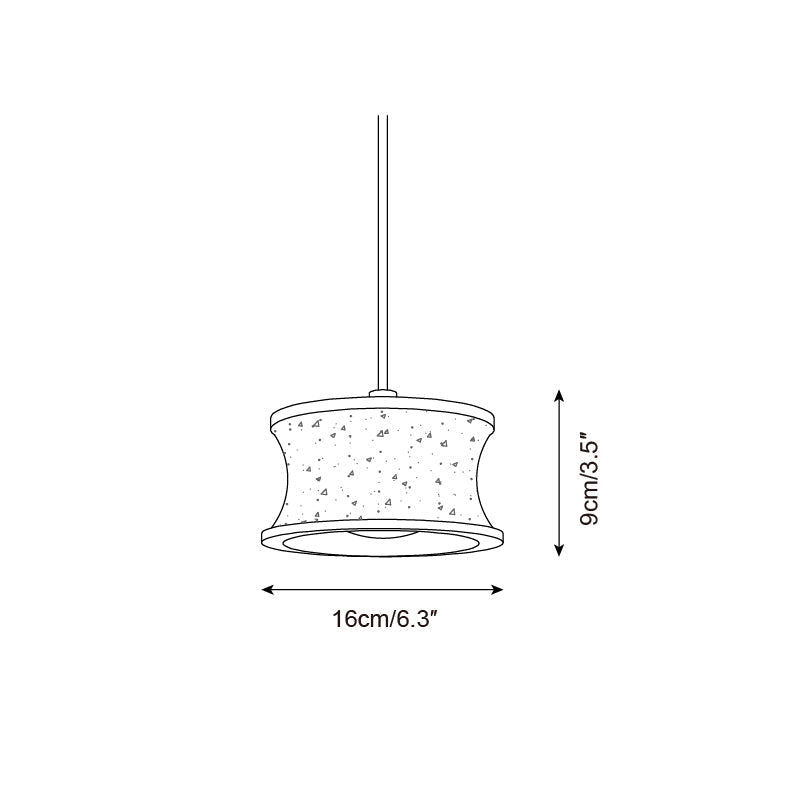 Noreria hanglamp travertin sculpturaal