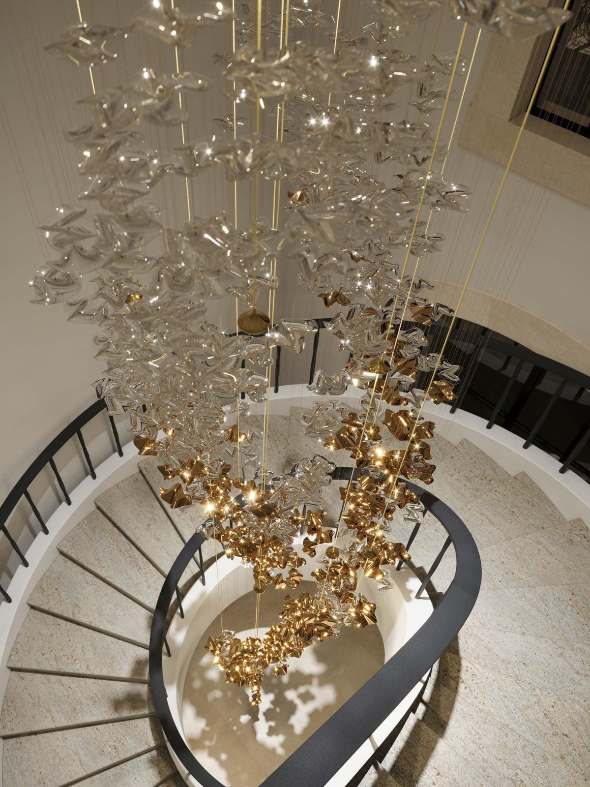 Velaise luxe Tidal Art glas hanglamp
