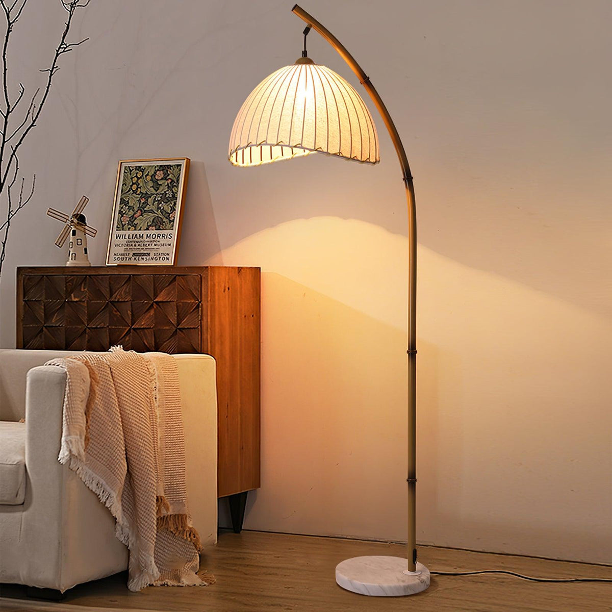 Liveno Minimalistische vloerlamp van marmer