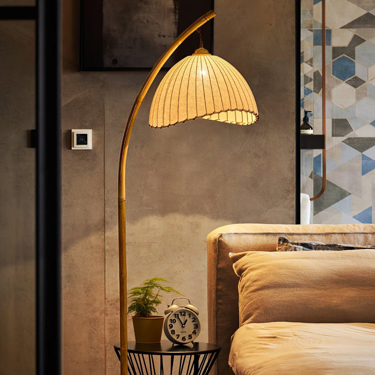 Liveno Minimalistische vloerlamp van marmer