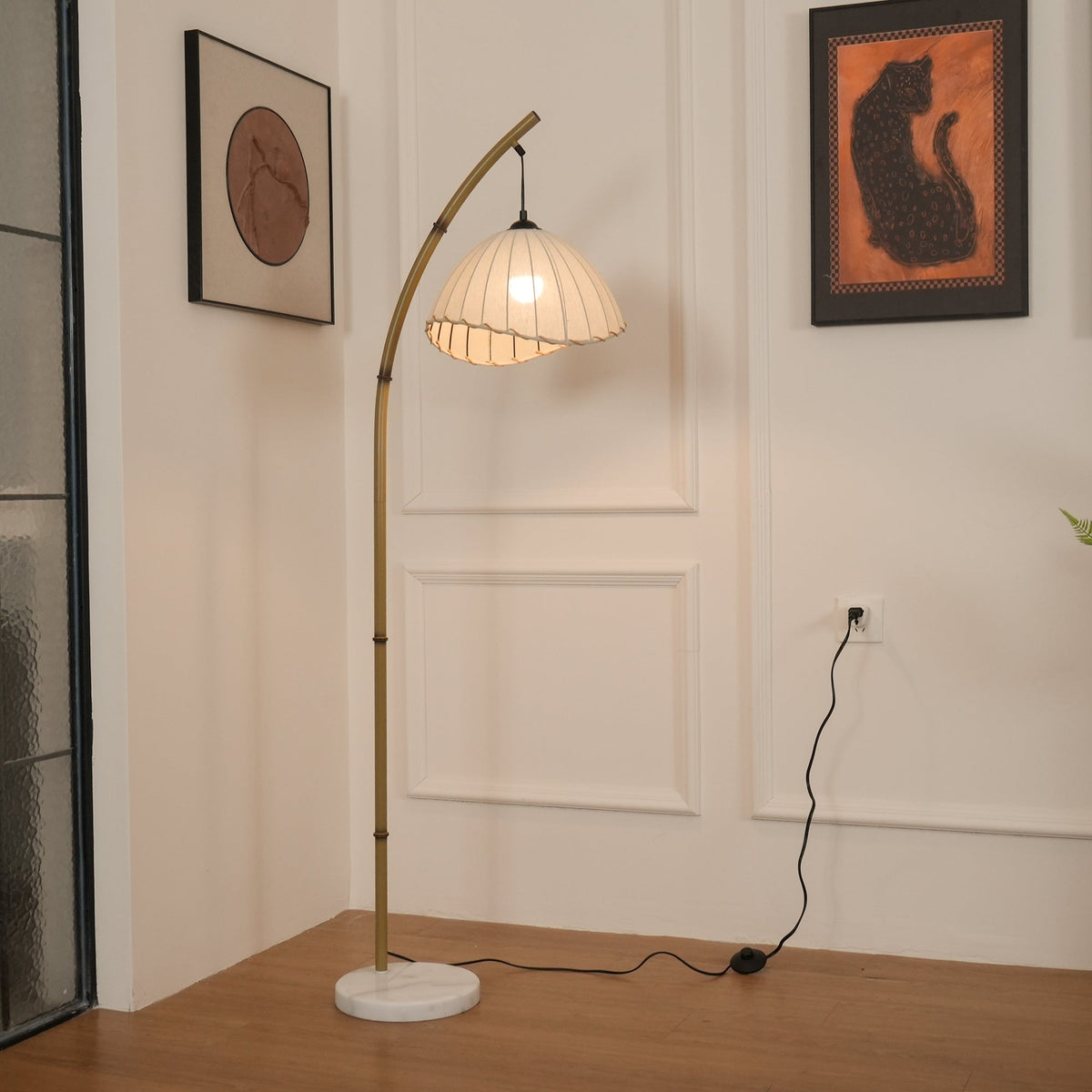 Liveno Minimalistische vloerlamp van marmer