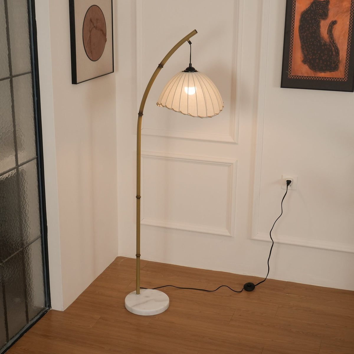 Liveno Minimalistische vloerlamp van marmer