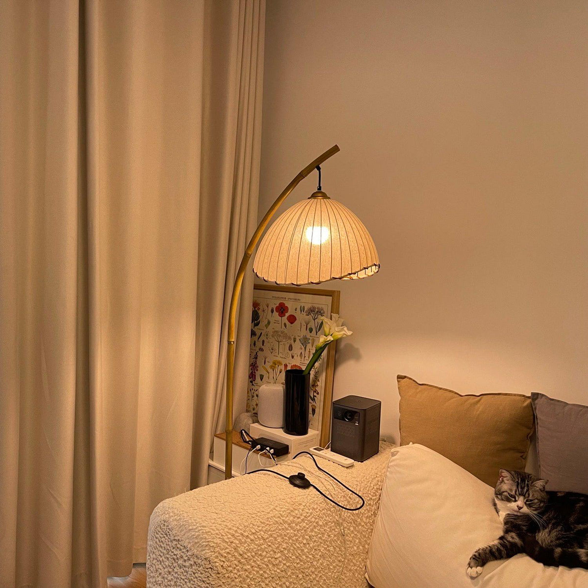 Liveno Minimalistische vloerlamp van marmer
