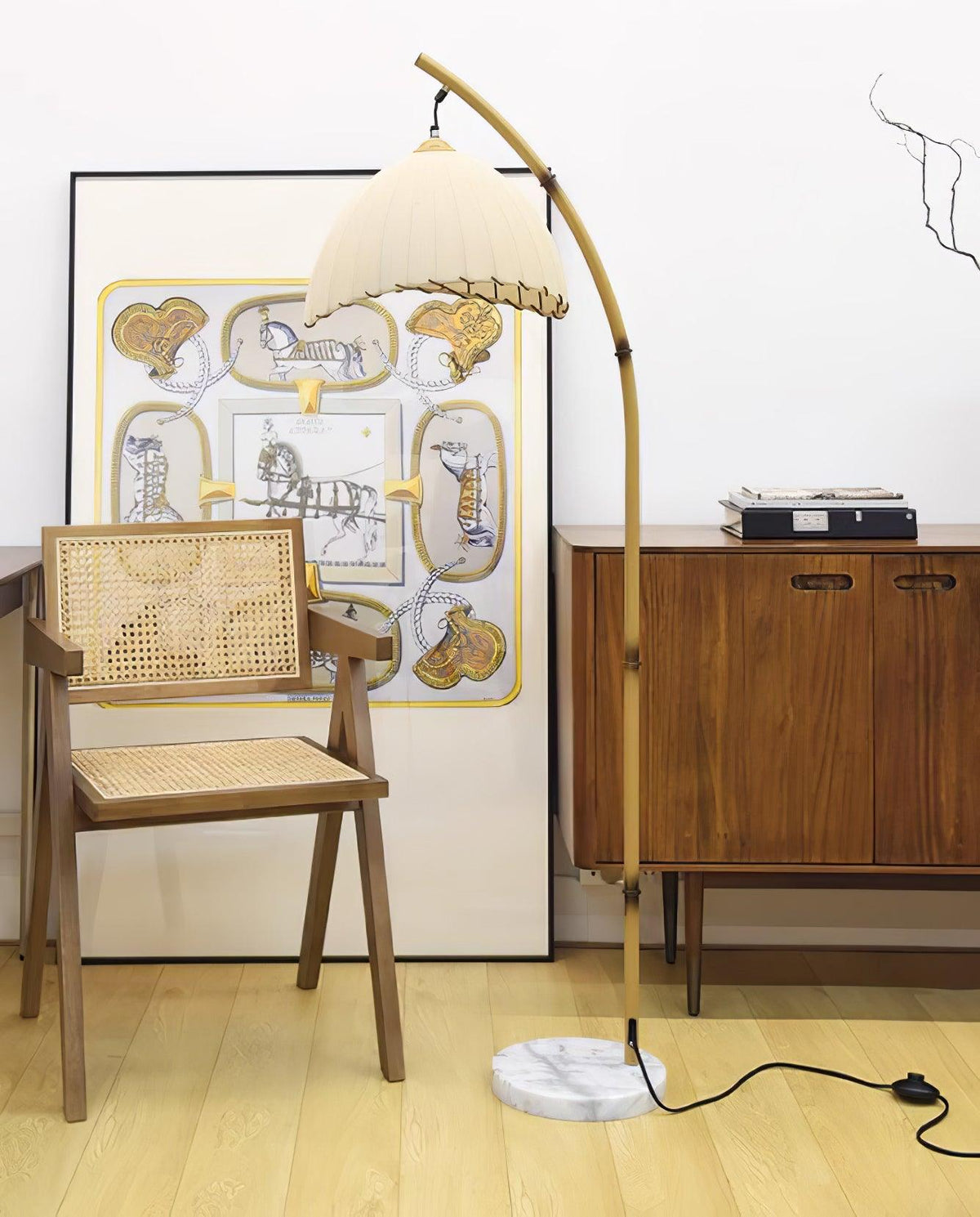 Liveno Minimalistische vloerlamp van marmer