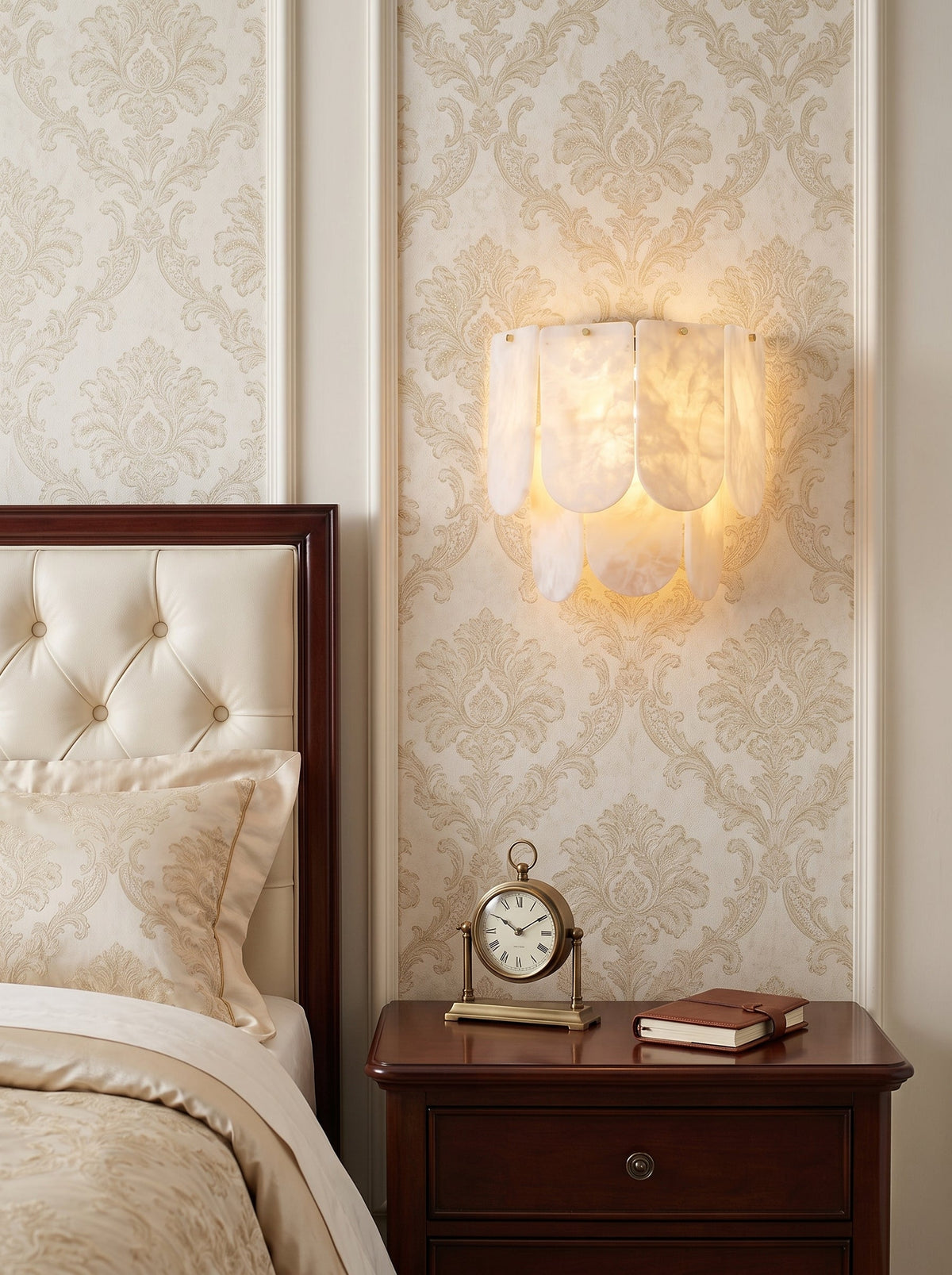 Ormondcombe albast tegel wandlamp