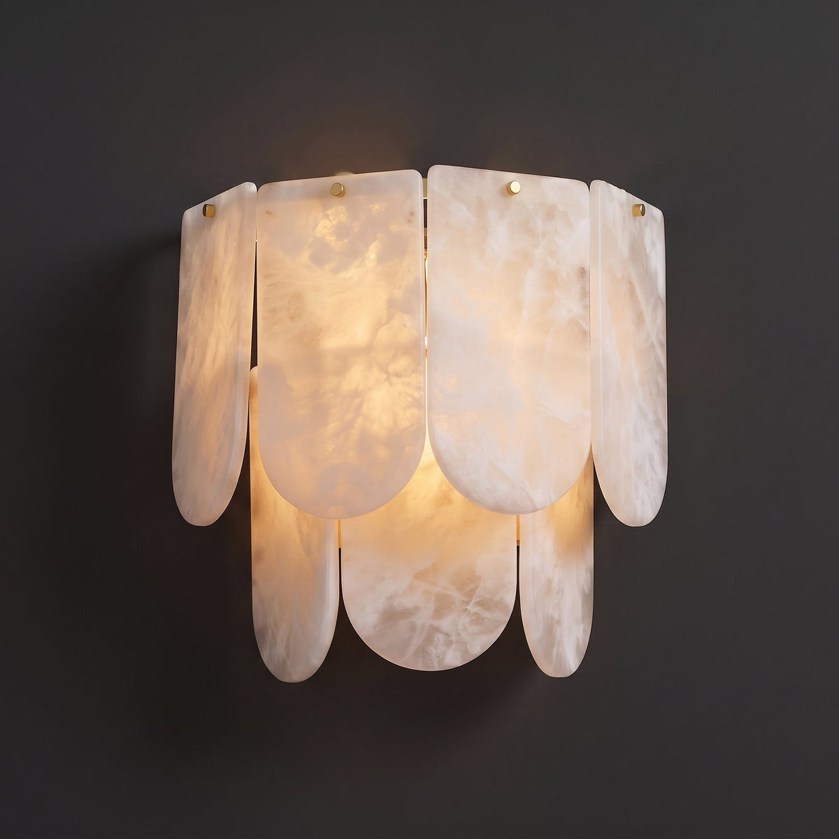 Ormondcombe albast tegel wandlamp