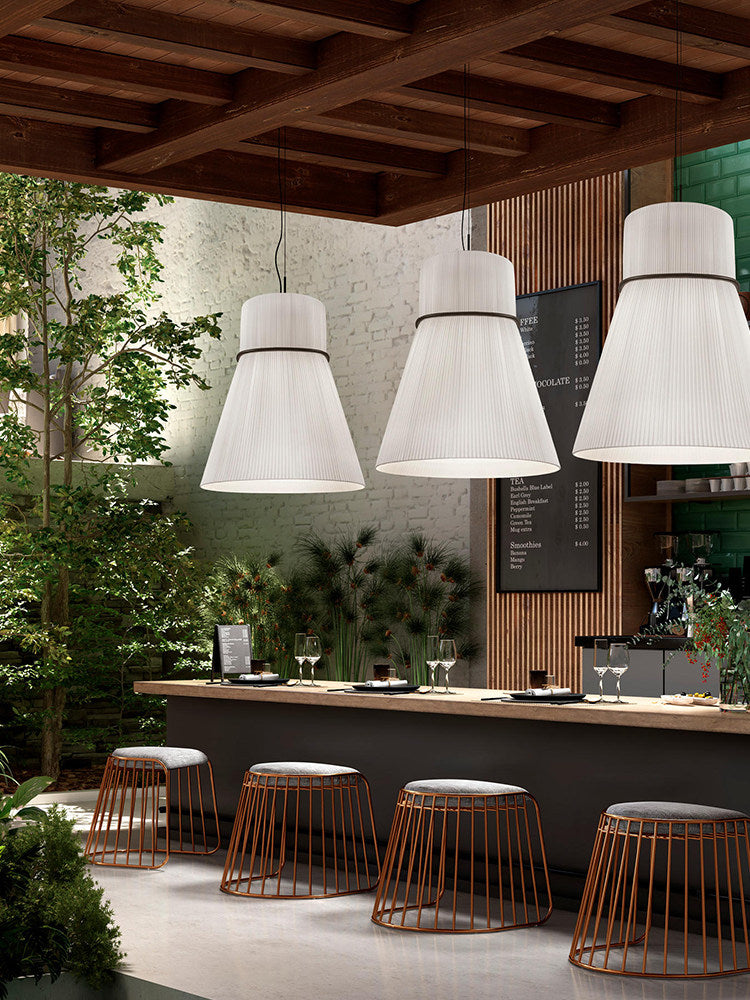 Kestford Hanglamp met geplooide stof