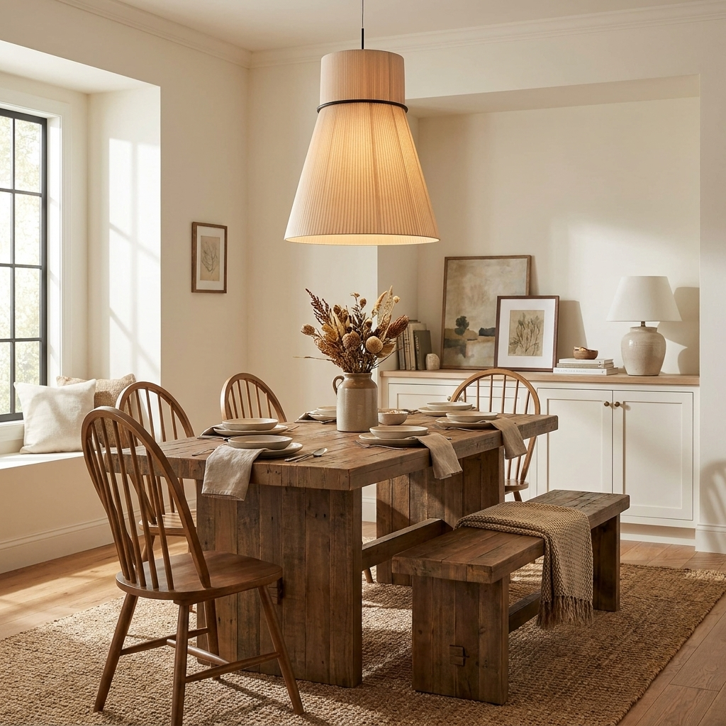 Kestford Hanglamp met geplooide stof