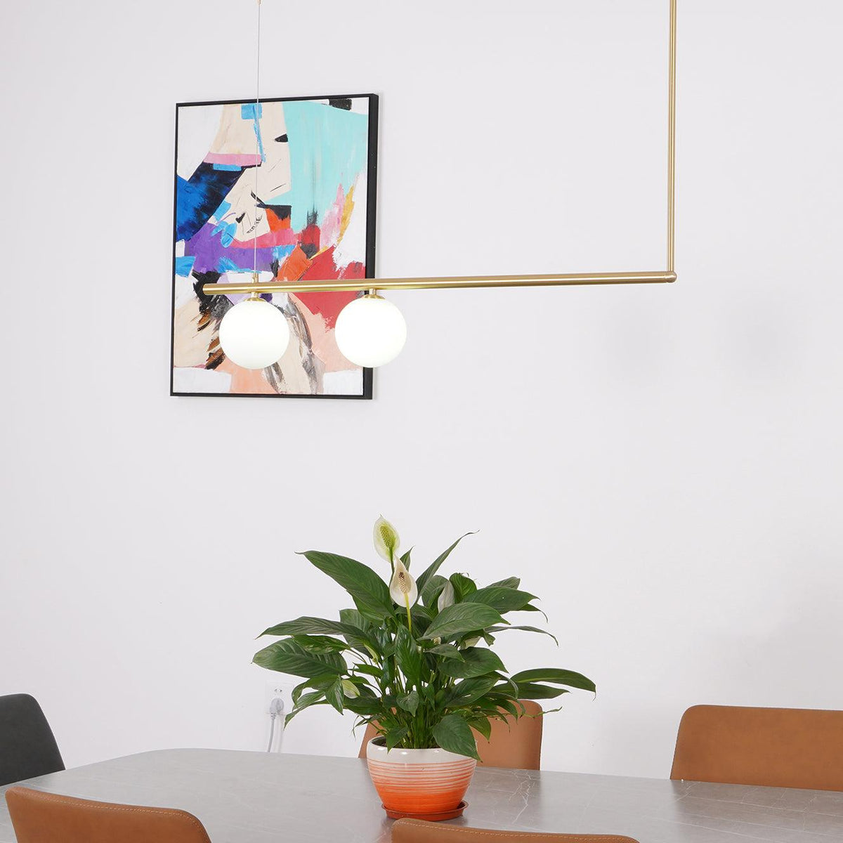 Estix hanglamp messing minimalistisch lineair