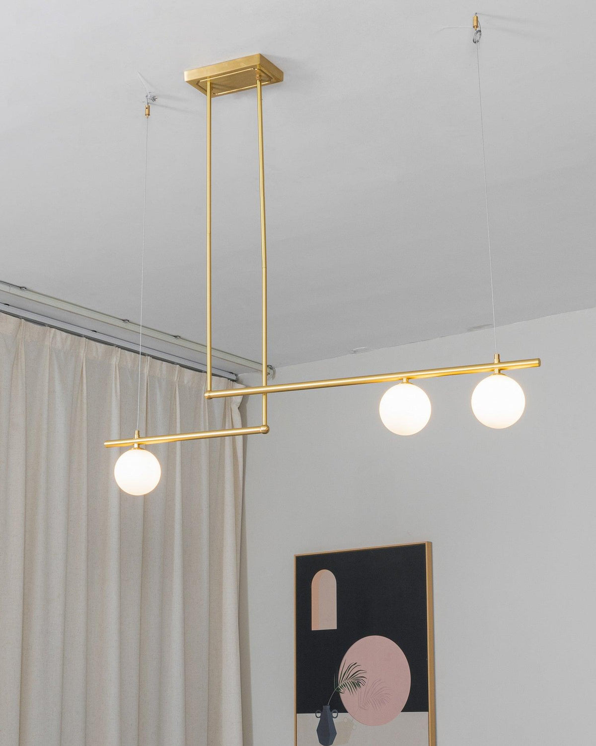 Estix hanglamp messing minimalistisch lineair
