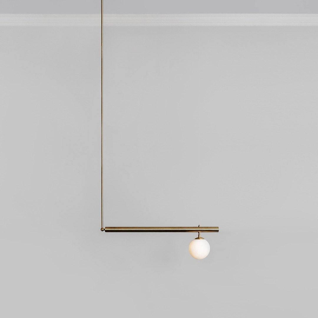 Estix hanglamp messing minimalistisch lineair