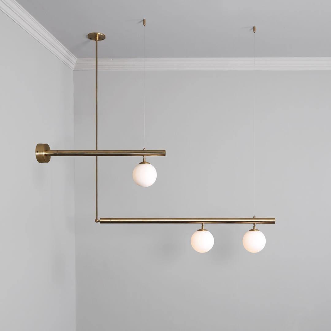 Estix hanglamp messing minimalistisch lineair