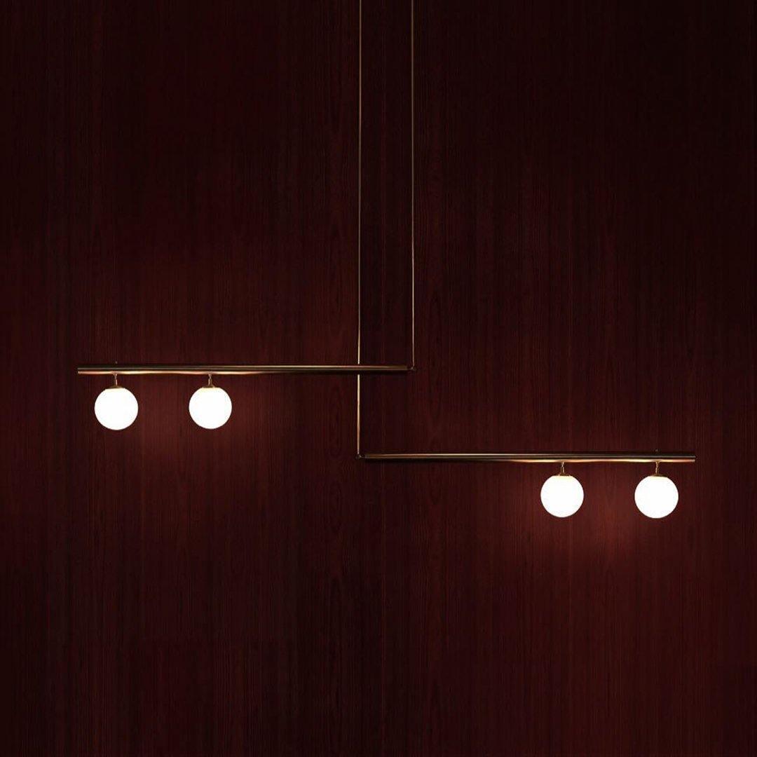 Estix hanglamp messing minimalistisch lineair