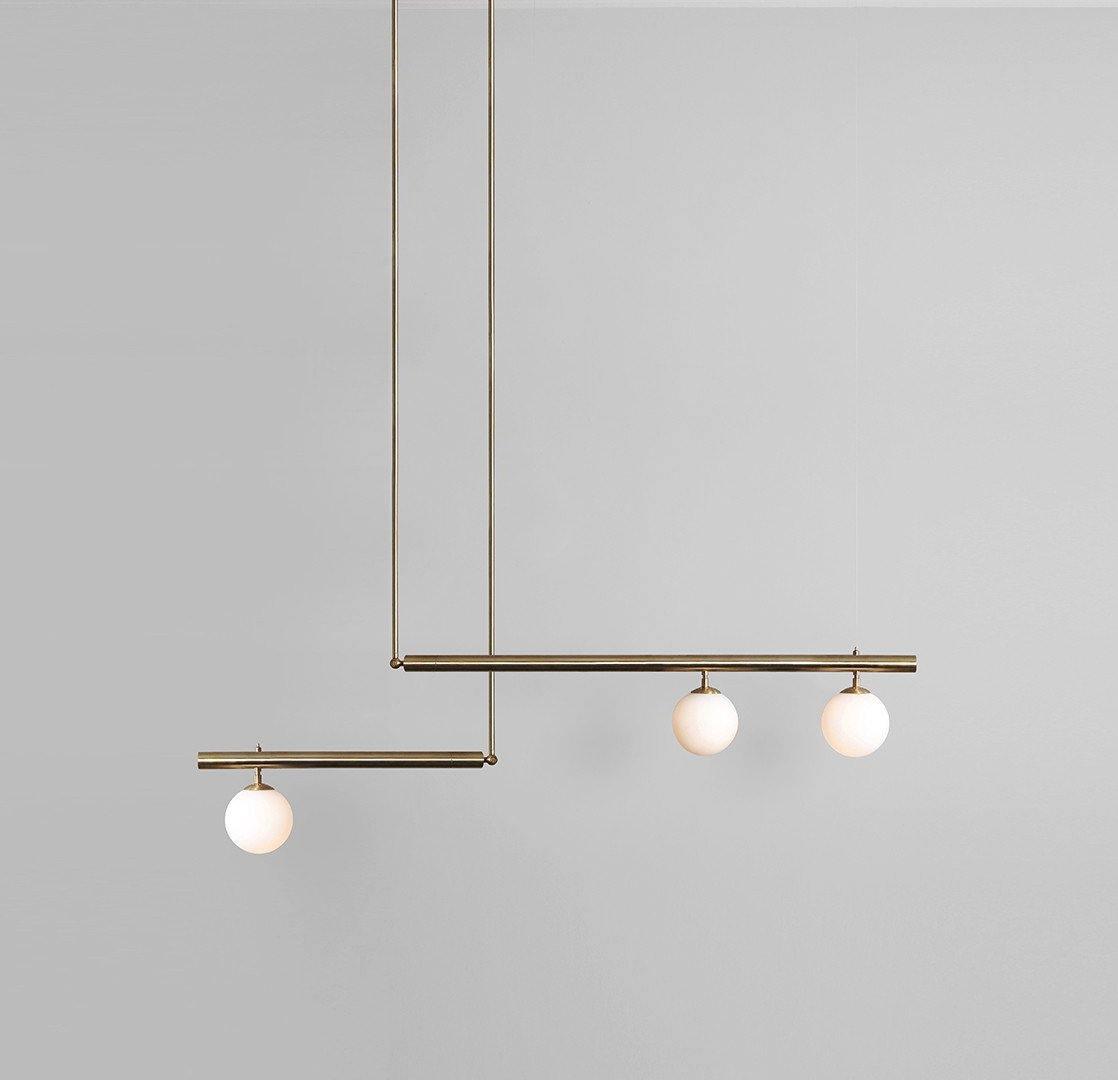 Estix hanglamp messing minimalistisch lineair