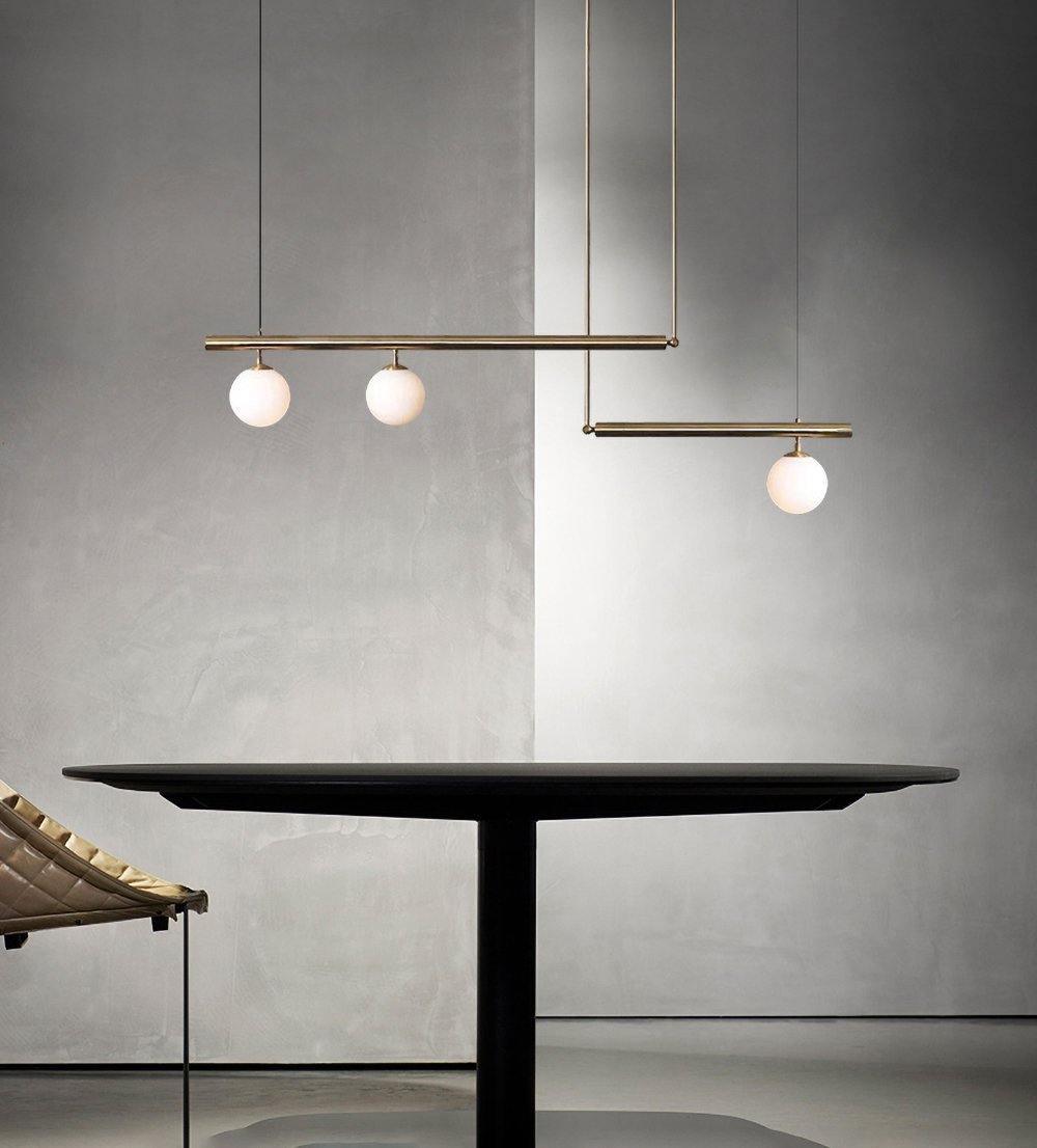 Estix hanglamp messing minimalistisch lineair
