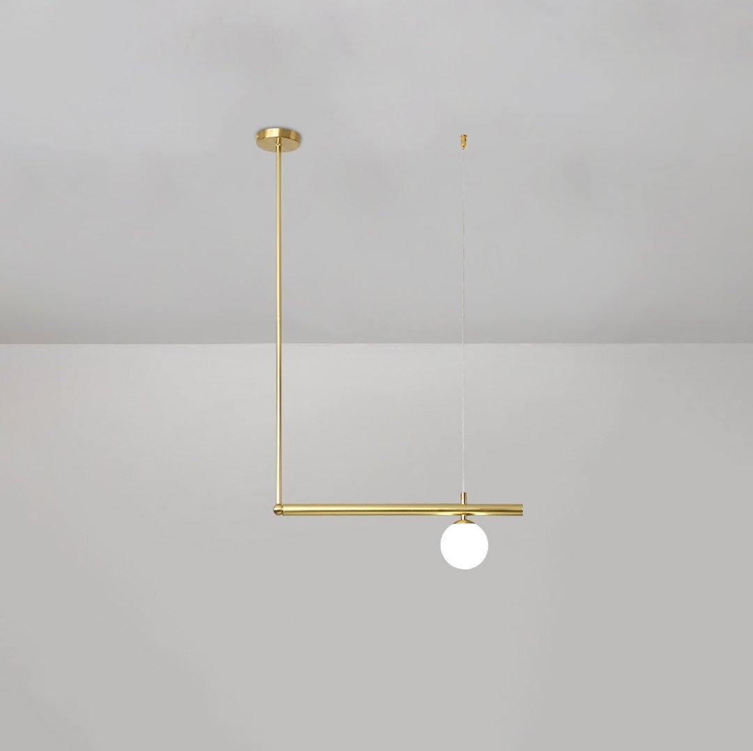 Estix hanglamp messing minimalistisch lineair