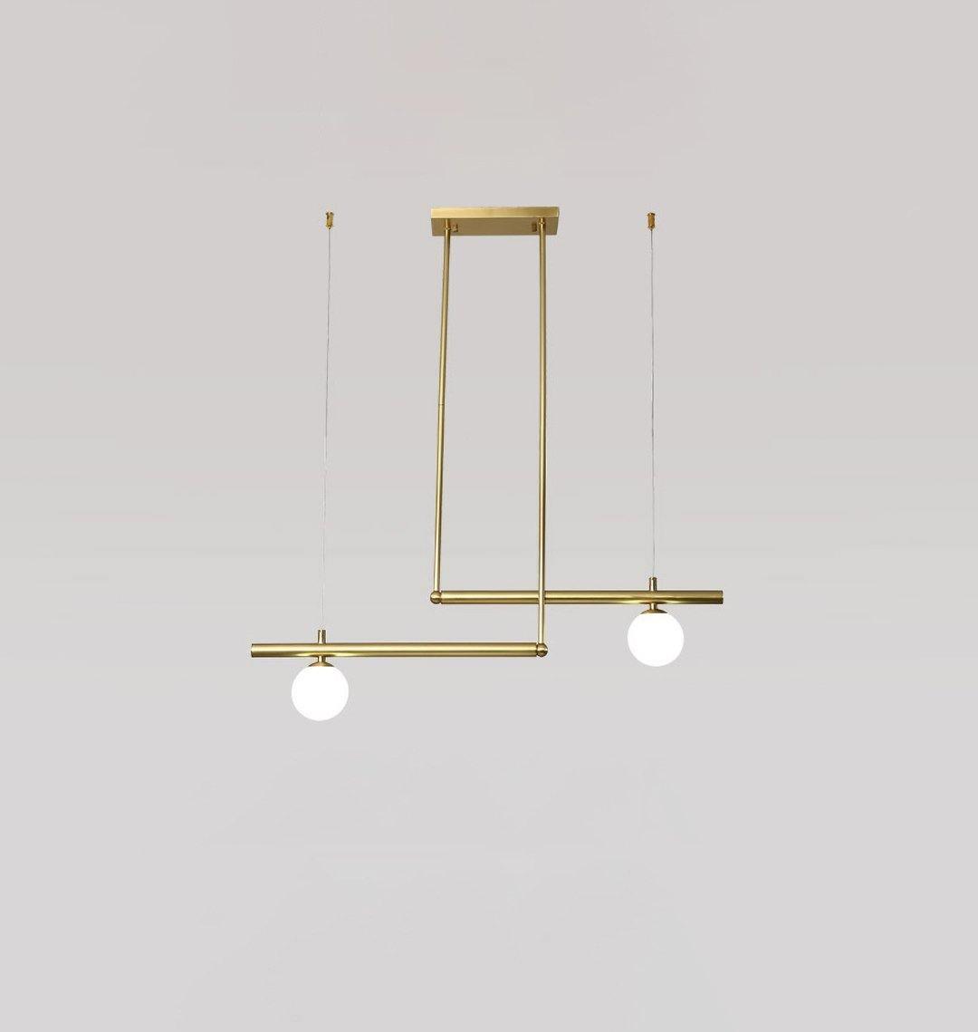 Estix hanglamp messing minimalistisch lineair