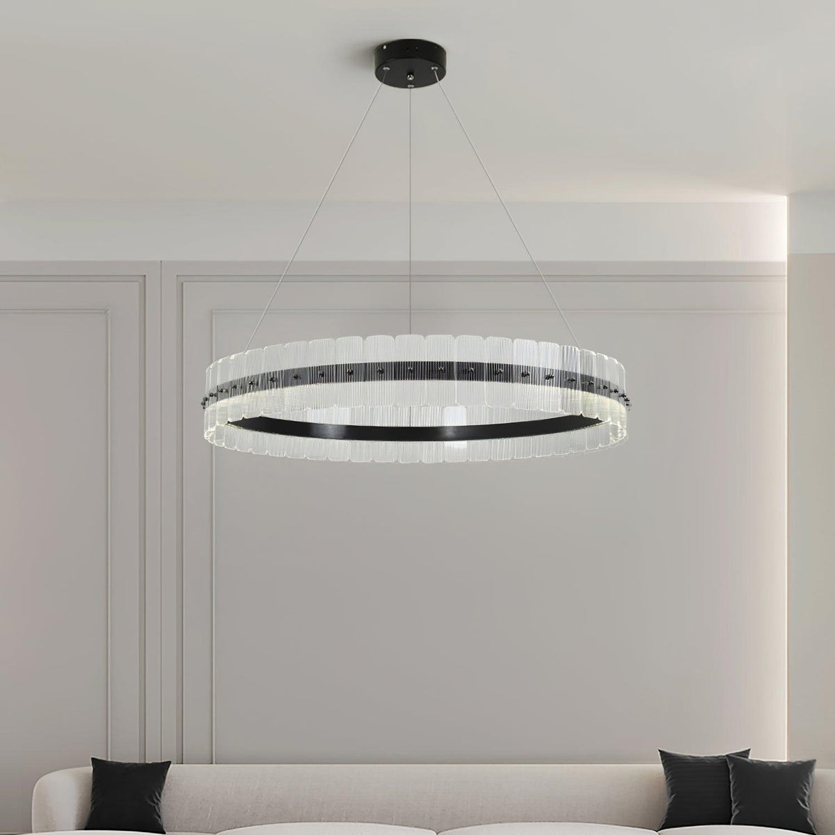 Kynell Kroonluchter Saturno met LED en acrylblokken