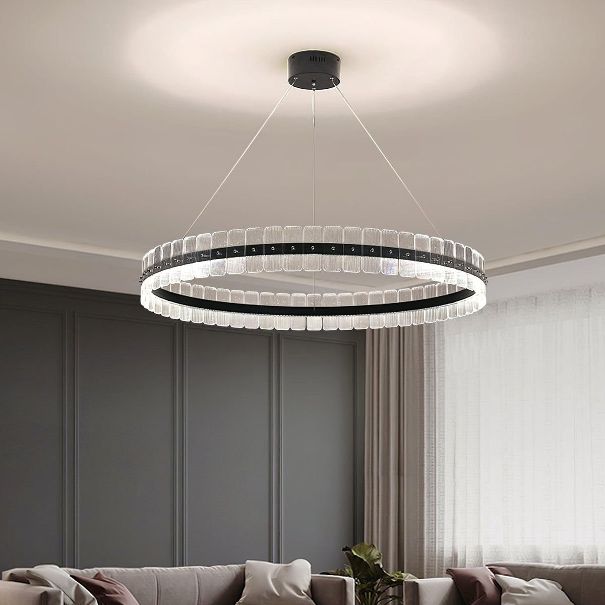 Kynell Kroonluchter Saturno met LED en acrylblokken
