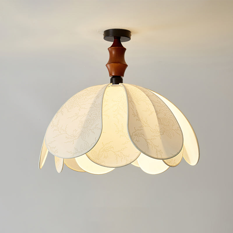 Boho Scalloped stof plafondlamp