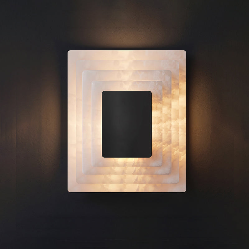Sedgemere gelaagde albast wandlamp