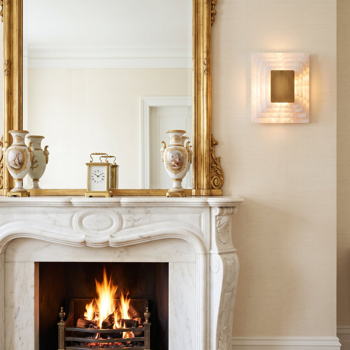 Sedgemere gelaagde albast wandlamp