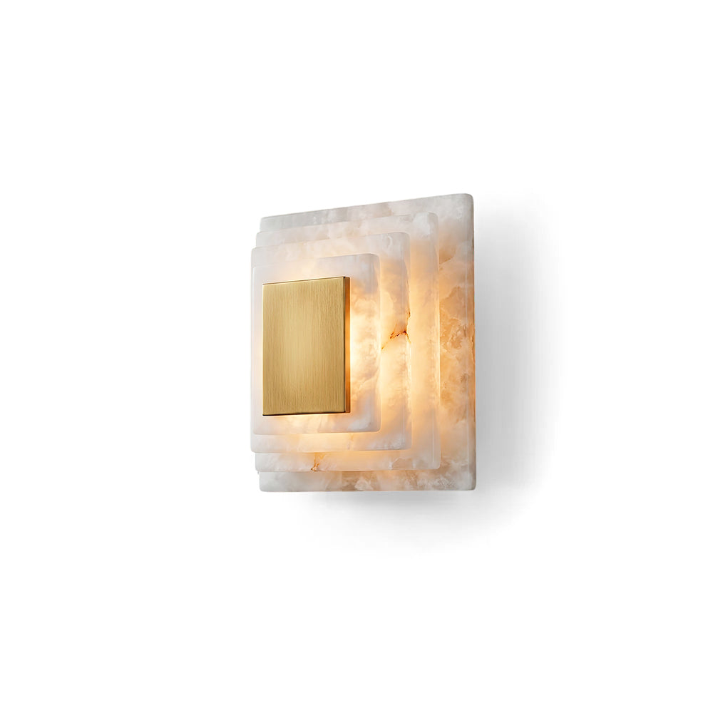 Sedgemere gelaagde albast wandlamp