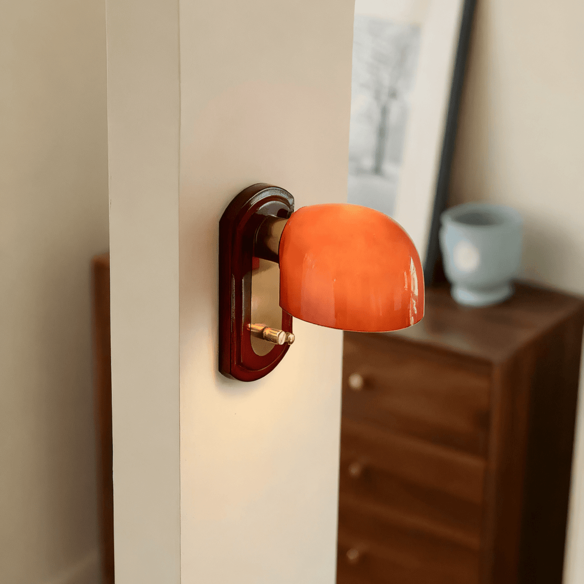 Rufus Scarlet koepelvormige wandlamp