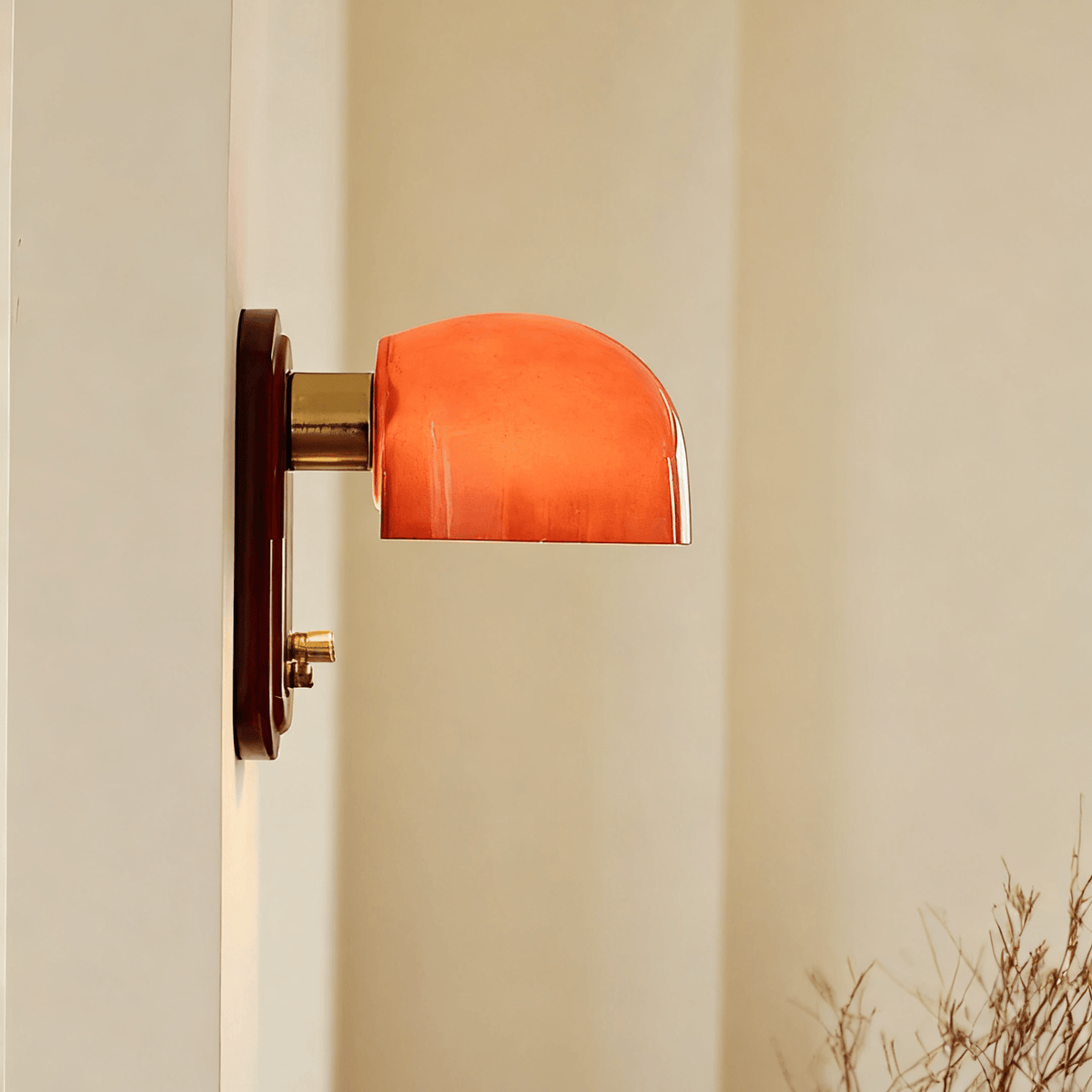 Rufus Scarlet koepelvormige wandlamp