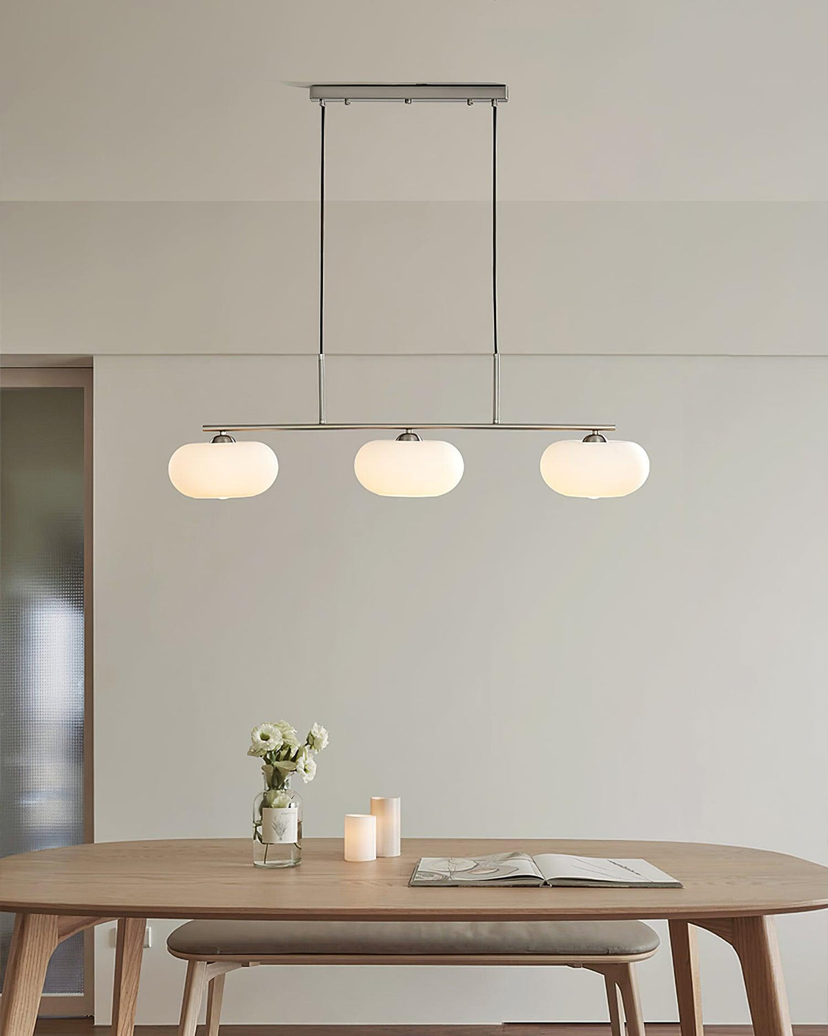 Lumeiella hanglamp 3-licht bolvormig lineair