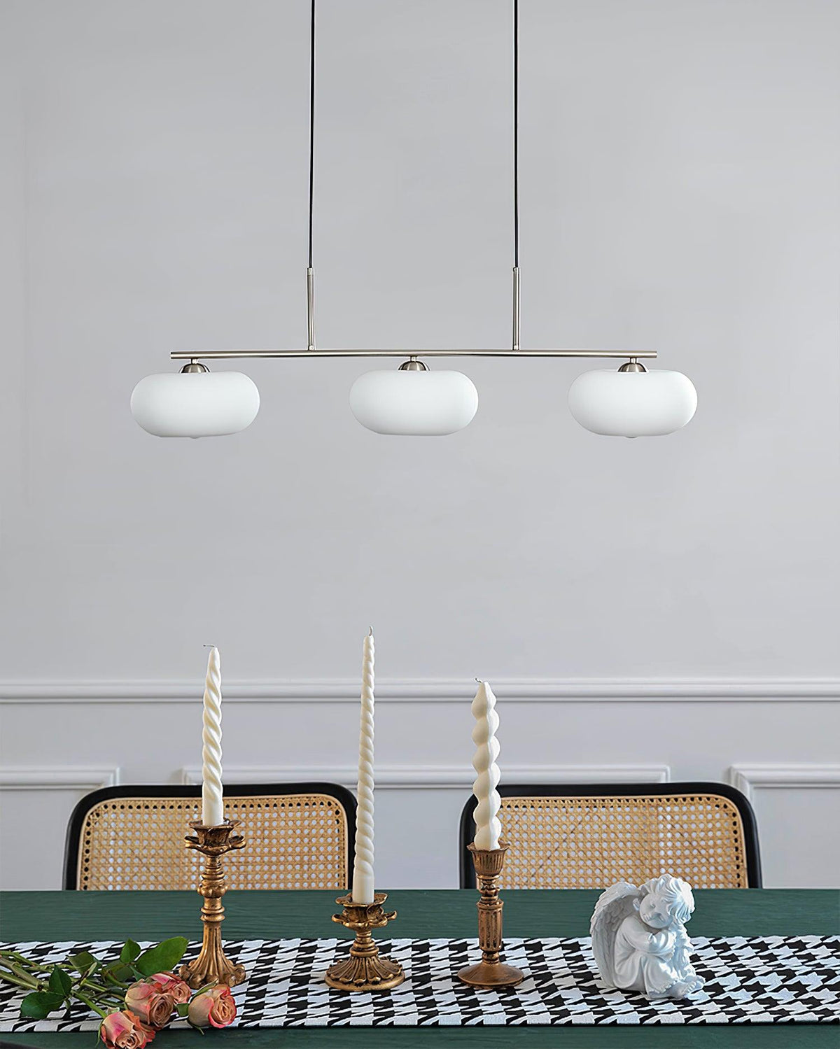 Lumeiella hanglamp 3-licht bolvormig lineair