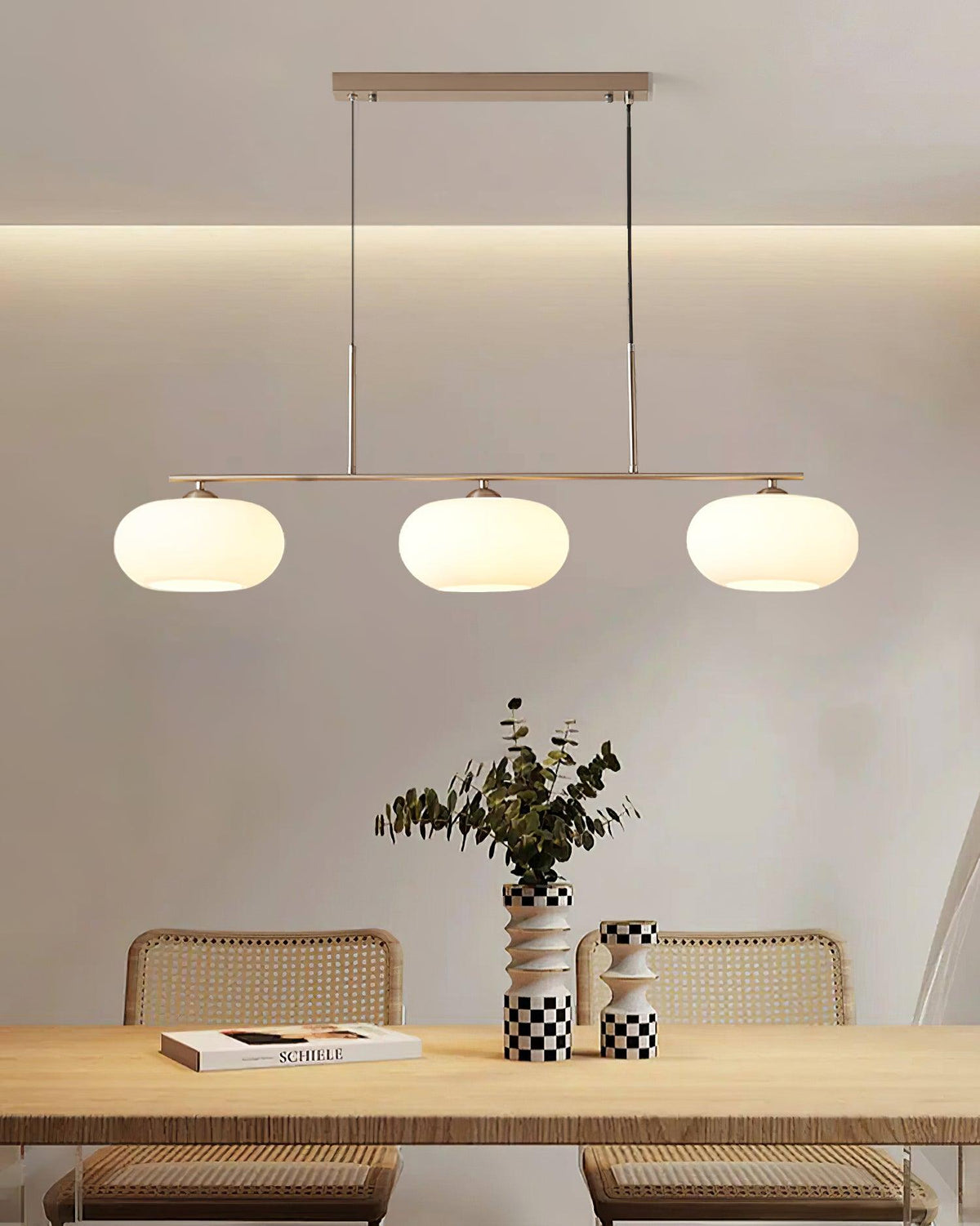 Lumeiella hanglamp 3-licht bolvormig lineair