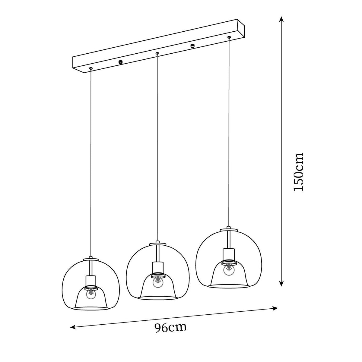 Avola glas hanglamp