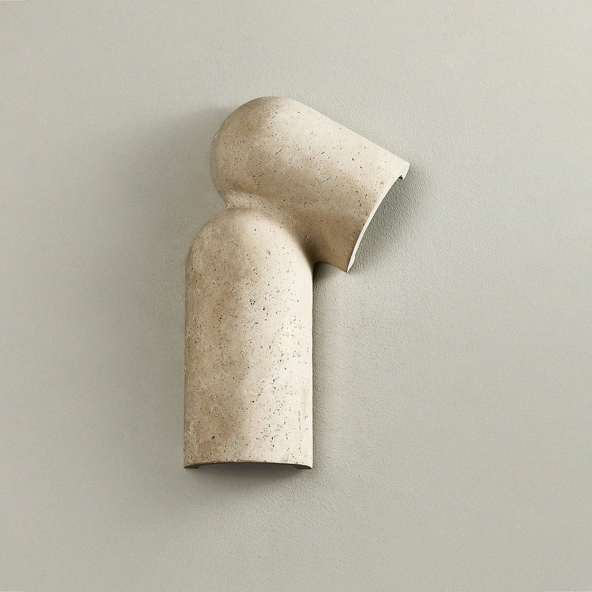 Alma wandlamp in geel travertin
