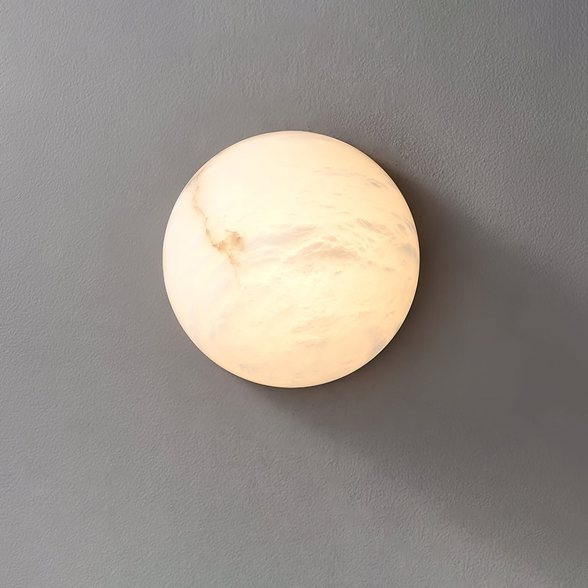 Elvar halfronde minimalistische plafondlamp van albast