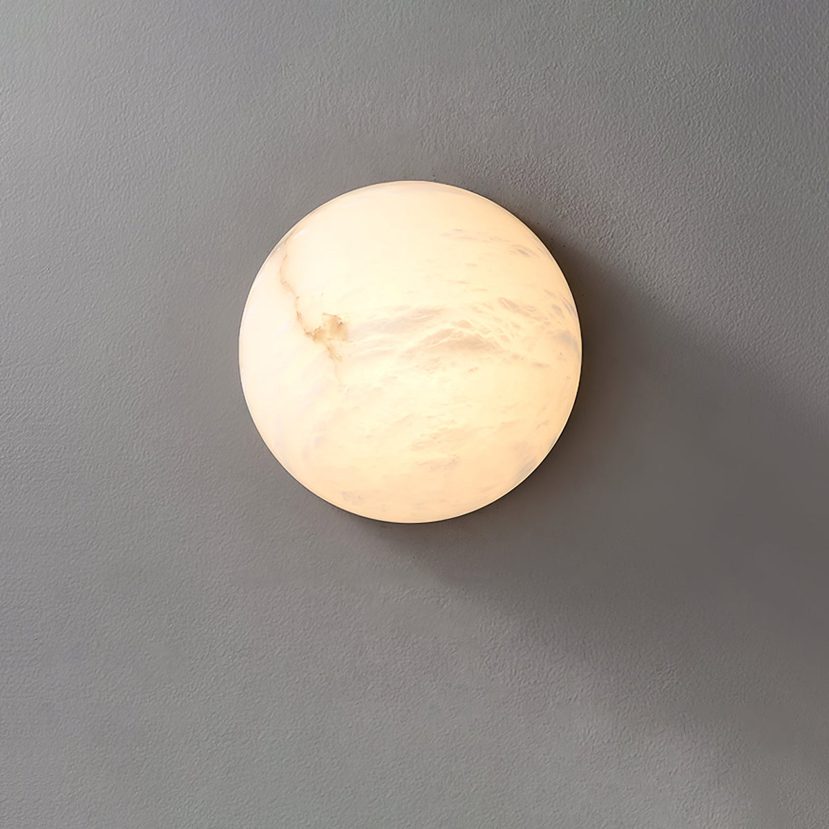 Elvar halfronde minimalistische plafondlamp van albast